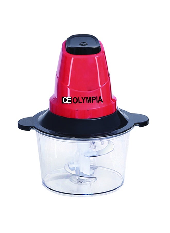 Olympia مفرمة الطعام الكهربائية أوليمبيا OE-551 بقوة 600 واط مع وعاء سعة 2 لتر معالج مطبخ قوي للحوم والخضروات والفواكه مزودة بشفرات حادة وتصميم مدمج ونظام تنظيف سهل - Image 3
